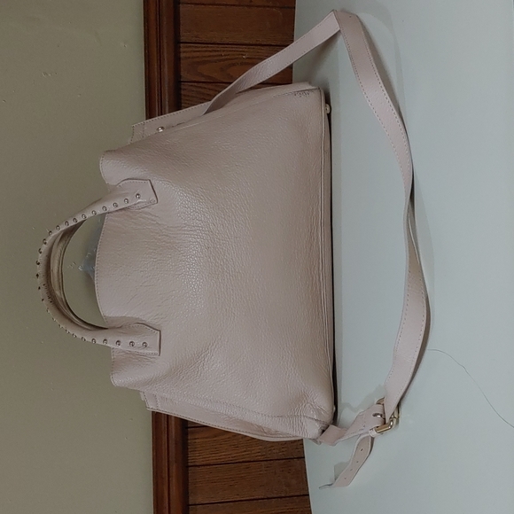 Iacucci Handbags - Iacucci Blush Rose Leather Hand Crossbody Bag